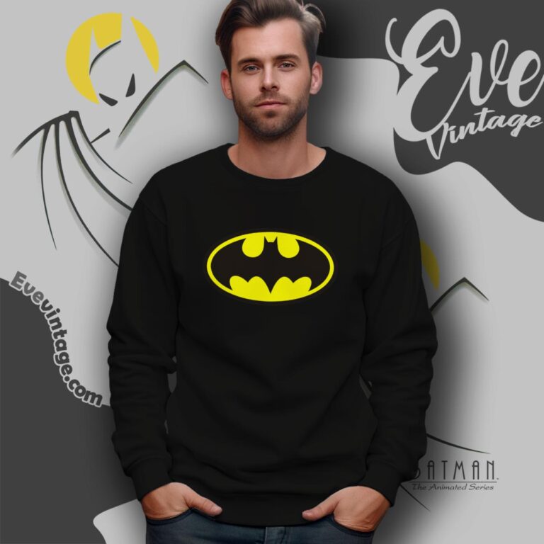 1964 Yellow Batman Logo Shirt Bat Shield Sweatshirt 1964 Yellow Batman Logo Shirt Bat Shield Sweatshirt