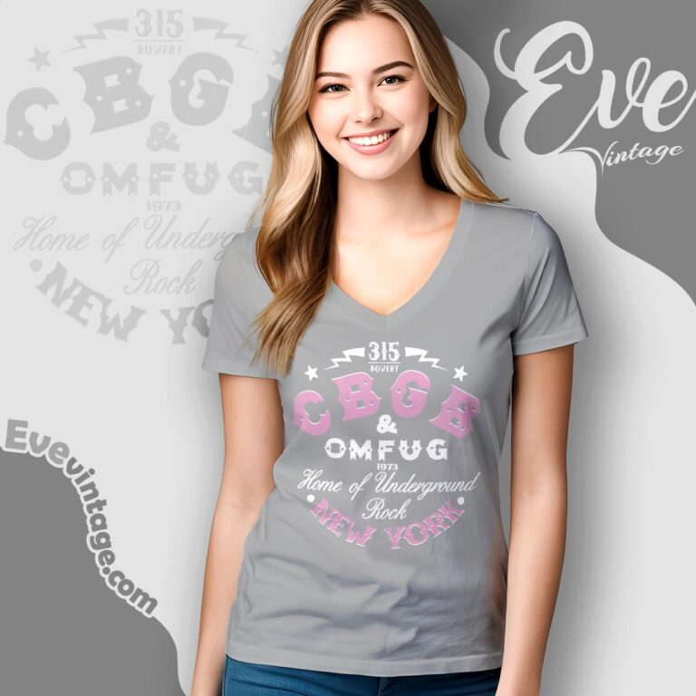 1973 Cbgb & Omfug New York Home Of Underground Rock Shirt V Neck TShirt 1973 Cbgb & Omfug New York Home Of Underground Rock Shirt V Neck TShirt