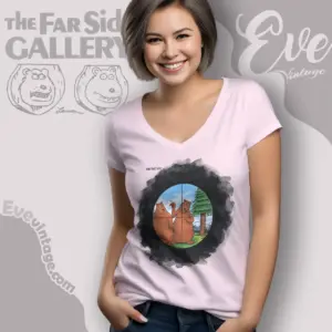 1981 the far side bears in crosshairs v neck tshirt