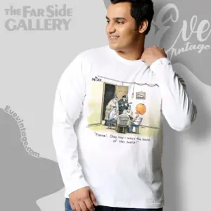1982 the far side shirt who is the brains of this outfit long sleeve tee
