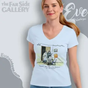 1982 the far side shirt who is the brains of this outfit v neck tshirt