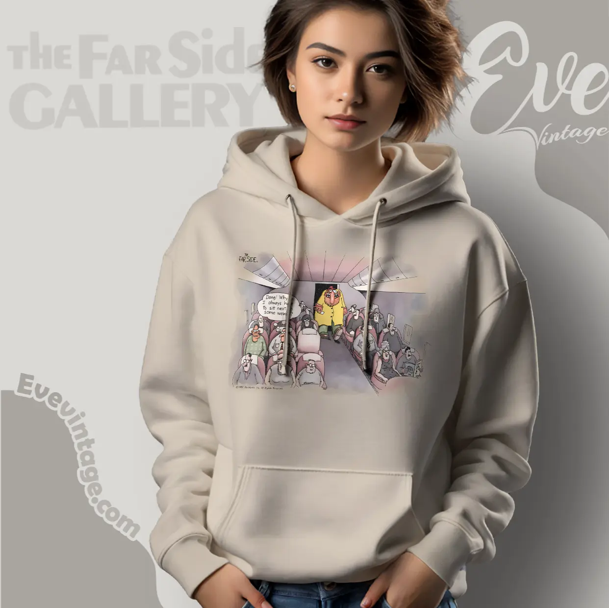 1985 Gary Larson The Far Side Shirt Airplane Weirdo Hoodie 1985 Gary Larson The Far Side Shirt Airplane Weirdo Hoodie