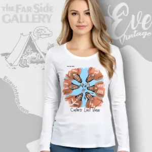 1986 Gary Larson The Far Side Shirt Custers Last View Long Sleeve Tee