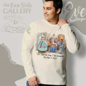 1986 The Far Side Mr Osborne My Brain Is Full Long Sleeve Tee