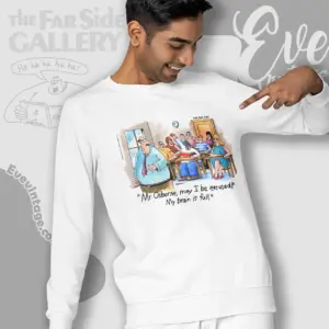 1986 The Far Side Mr Osborne My Brain Is Full Sweatshirt