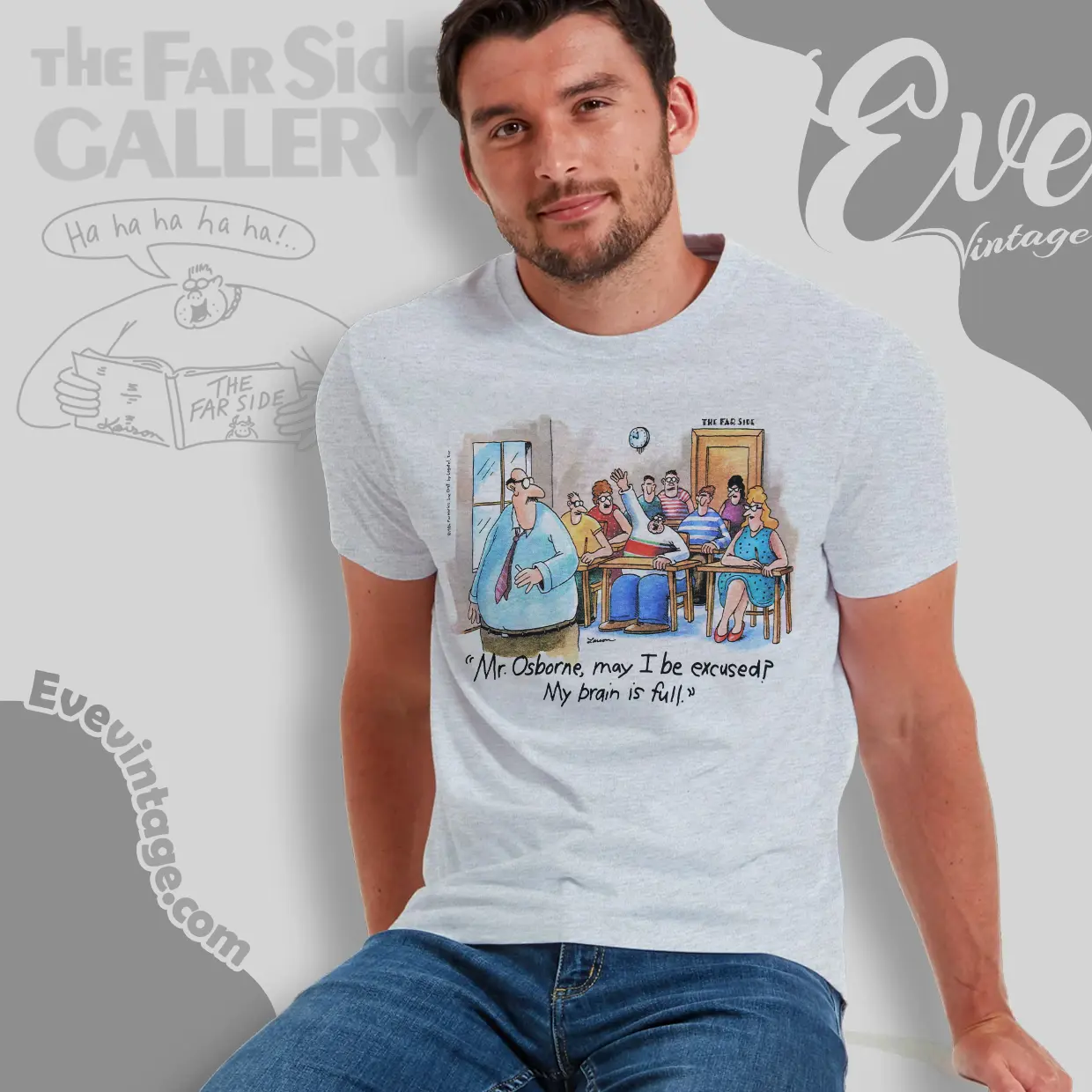 1986 The Far Side Mr Osborne My Brain Is Full T shirt 1986 The Far Side Mr Osborne My Brain Is Full T shirt