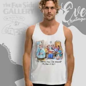 1986 The Far Side Mr Osborne My Brain Is Full Tank Top Racerback