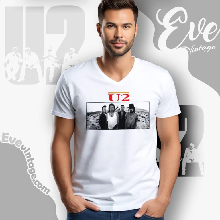1987 U2 The Joshua Tree Tour Shirt V Neck TShirt 1987 U2 The Joshua Tree Tour Shirt V Neck TShirt