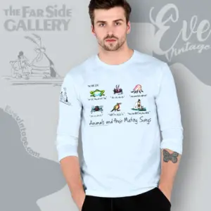 1987 the far side hey bay bee shirt animals and their mating songs long sleeve tee