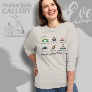 1987 the far side hey bay bee shirt animals and their mating songs sweatshirt