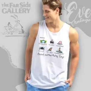 1987 the far side hey bay bee shirt animals and their mating songs tank top racerback