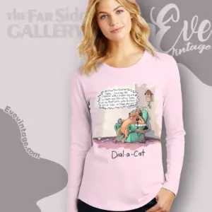 1988 The Far Side Dial A Cat Long Sleeve Tee