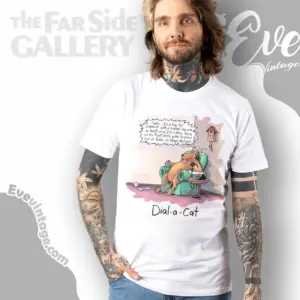1988 The Far Side Dial A Cat T shirt