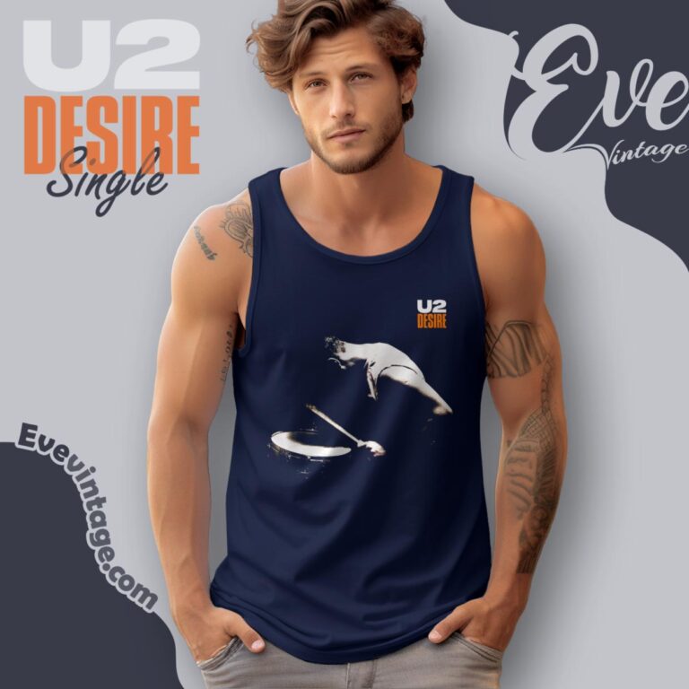 1988 U2 Desire Single Shirt Tank Top Racerback 1988 U2 Desire Single Shirt Tank Top Racerback