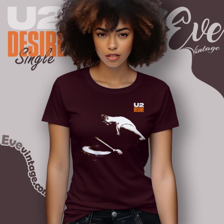 1988 U2 Desire Single Shirt Women T Shirt 1988 U2 Desire Single Shirt Women T Shirt