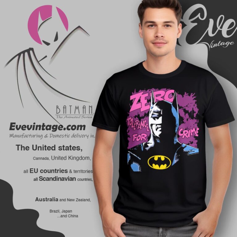 1989 Batman Shirt Zero Tolerance For Crime T shirt 1989 Batman Shirt Zero Tolerance For Crime T shirt