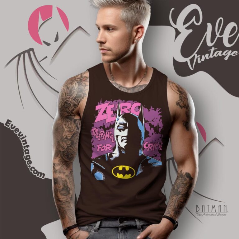 1989 Batman Shirt Zero Tolerance For Crime Tank top 1989 Batman Shirt Zero Tolerance For Crime Tank top