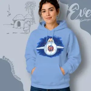 1989 the far side santa reindeer christmas airplane hoodie