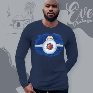 1989 the far side santa reindeer christmas airplane long sleeve tee