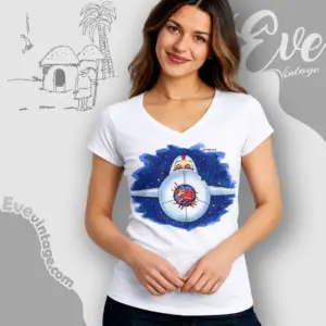 1989 the far side santa reindeer christmas airplane v neck tshirt