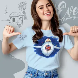 1989 the far side santa reindeer christmas airplane women t shirt