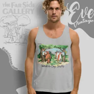 1990 The Far Side Shirt Wildlife Day Shifts Tank Top Racerback