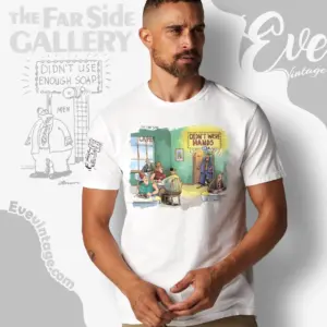 1991 The Far Side Shirt Didnt Wash Hands Alarm T shirt
