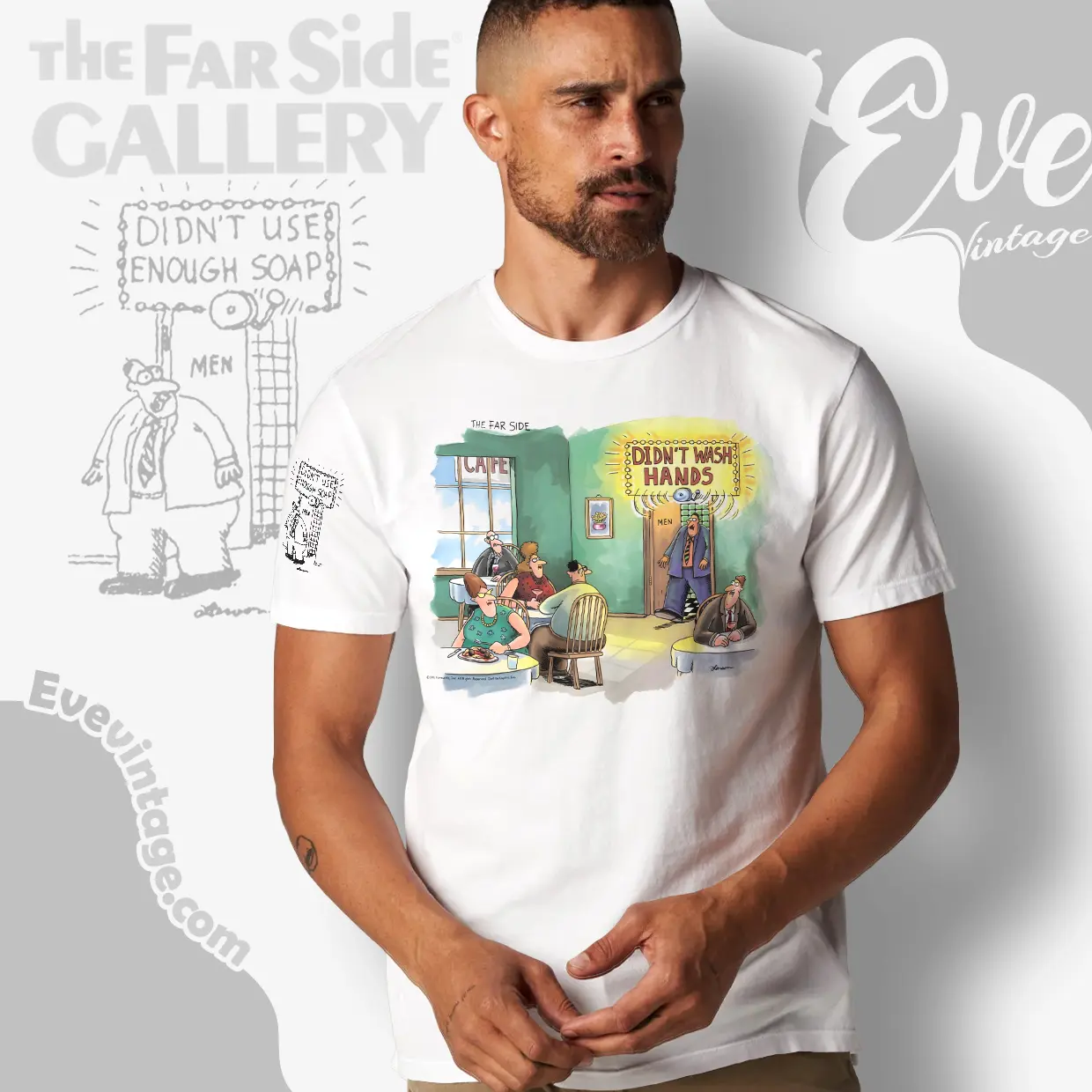 1991 The Far Side Shirt Didnt Wash Hands Alarm T shirt 1991 The Far Side Shirt Didnt Wash Hands Alarm T shirt