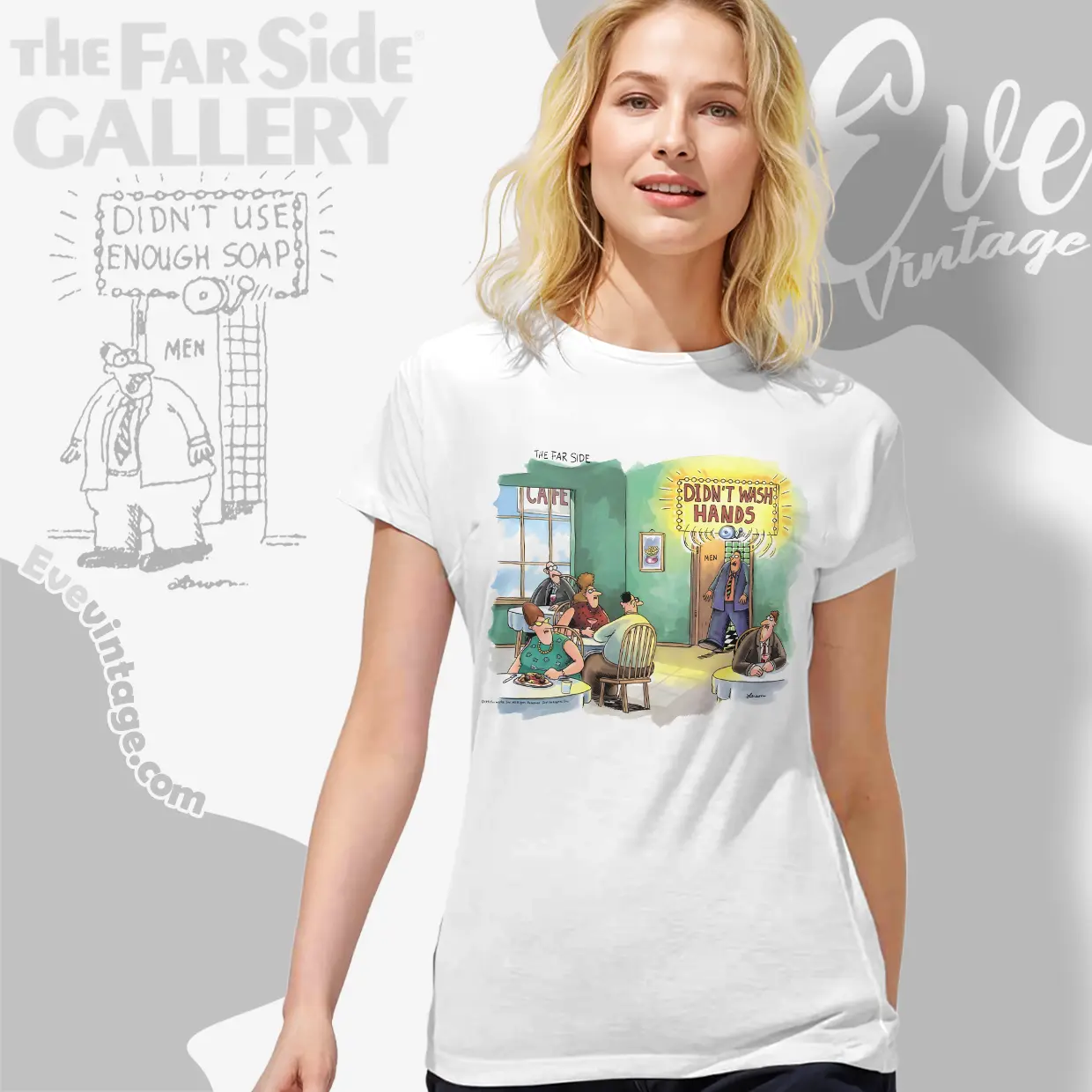 1991 The Far Side Shirt Didnt Wash Hands Alarm Women T shirt 1991 The Far Side Shirt Didnt Wash Hands Alarm Women T shirt