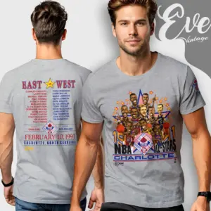 1991 Vintage Nba All Stars East Vs West T shirt