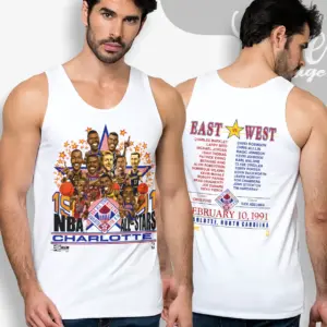 1991 Vintage Nba All Stars East Vs West Tank Top Racerback