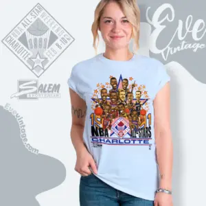 1991 Vintage Nba All Stars East Vs West Women T shirt