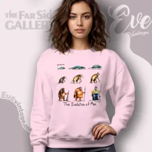 1992 Gary Larson The Far Side Shirt The Evolution Of Man Sweatshirt