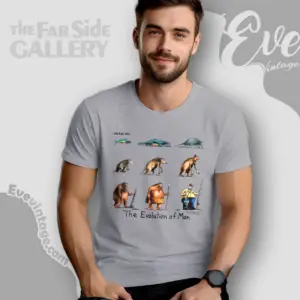 1992 Gary Larson The Far Side Shirt The Evolution Of Man T shirt