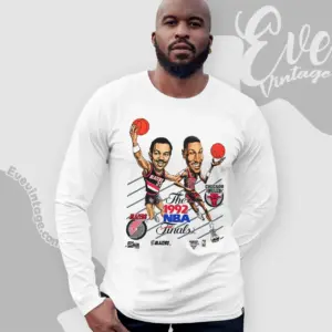 1992 nba finals shirt portland trailblazers vs chicago bulls long sleeve tee