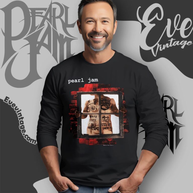 1993 Pearl Jam Window Pain Shirt Long Sleeve Tee 1993 Pearl Jam Window Pain Shirt Long Sleeve Tee