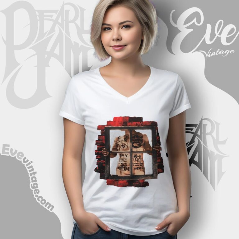 1993 Pearl Jam Window Pain Shirt V Neck TShirt 1993 Pearl Jam Window Pain Shirt V Neck TShirt