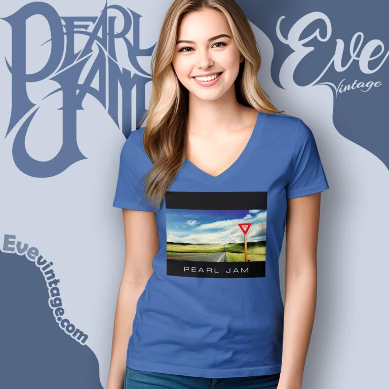 1998 Pearl Jam Yield Parking Lot Tour Shirt V Neck TShirt 1998 Pearl Jam Yield Parking Lot Tour Shirt V Neck TShirt