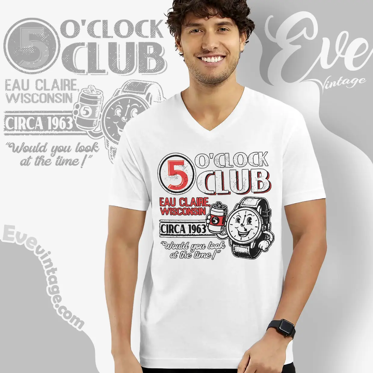 5 Oclock Bar Shirt Eau Claire Wi Dive Bar V Neck TShirt 5 Oclock Bar Shirt Eau Claire Wi Dive Bar V Neck TShirt