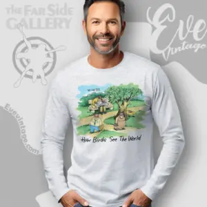 80s The Far Side Shirt How Birds See The World Long Sleeve Tee