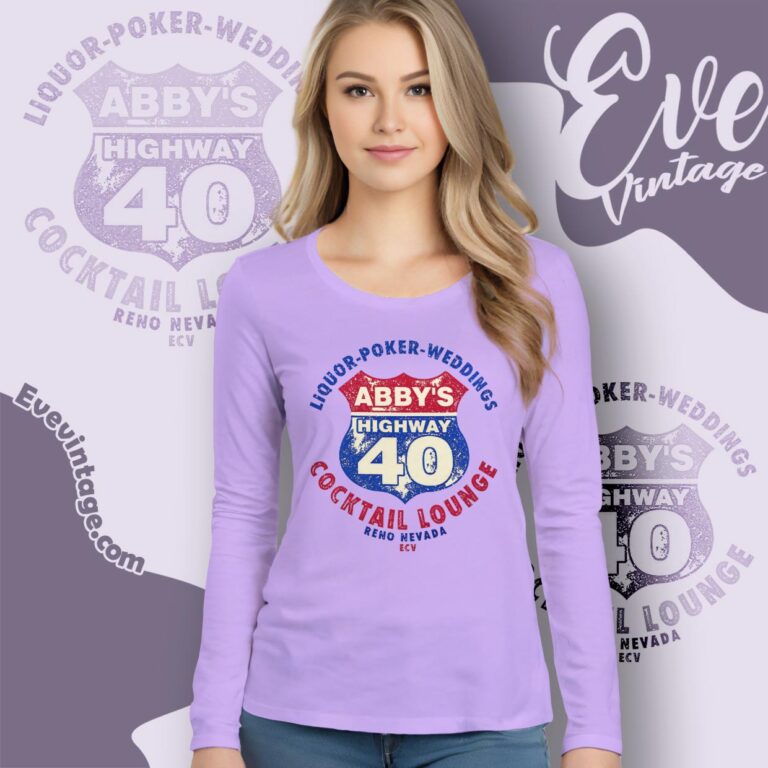 Abby's Highway 40 Bar Shirt Nevada Dive Bar Long Sleeve Tee Abby's Highway 40 Bar Shirt Nevada Dive Bar Long Sleeve Tee