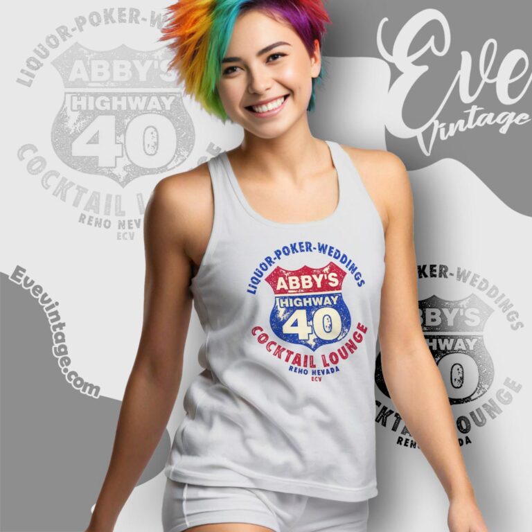Abby's Highway 40 Bar Shirt Nevada Dive Bar Tank Top Racerback Abby's Highway 40 Bar Shirt Nevada Dive Bar Tank Top Racerback