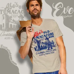 Abes Old Tumacacori Bar Shirt Arizona Dive Bar V Neck TShirt