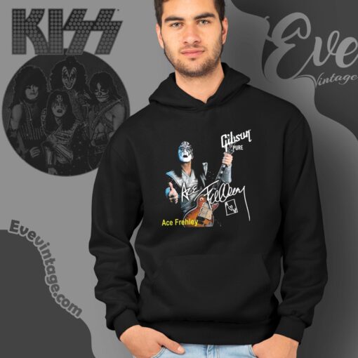 Ace Frehley Signature Shirt – Kiss Spaceman Gibson Guitar Tee
