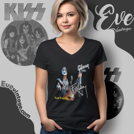 Ace Frehley Signature Shirt – Kiss Spaceman Gibson Guitar Tee