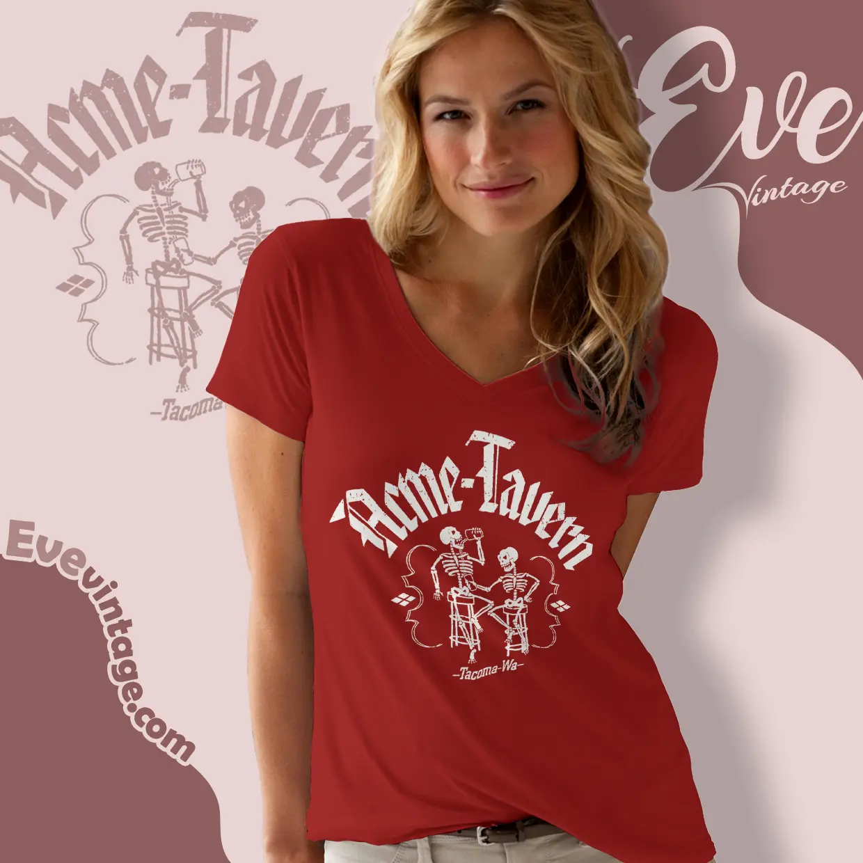 Acme Tavern Bar Shirt Tacoma Wa Dive Bar V Neck TShirt Acme Tavern Bar Shirt Tacoma Wa Dive Bar V Neck TShirt