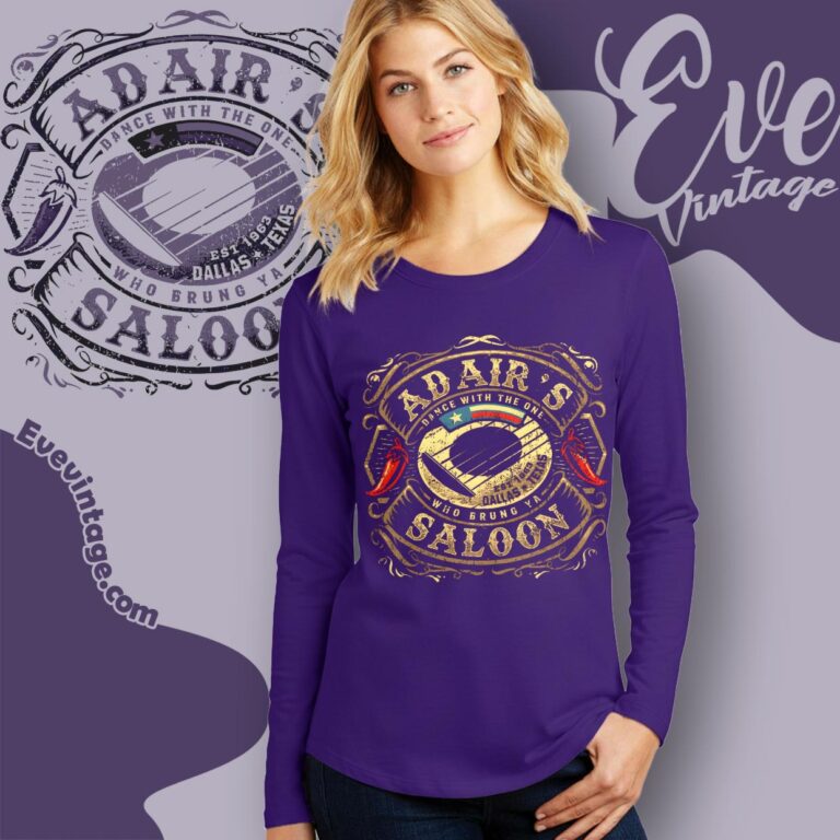 Adair's Saloon Shirt Dallas Texas Dive Bar Tee Long Sleeve Tee Adair's Saloon Shirt Dallas Texas Dive Bar Tee Long Sleeve Tee