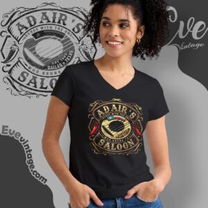 Adair's Saloon Shirt Dallas Texas Dive Bar Tee V Neck TShirt