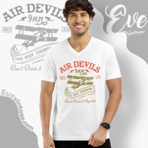Air Devil's Inn Shirt Louisville Dive Bar V Neck TShirt