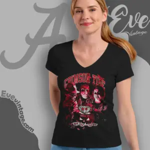 Alabama Crimson Tide Halloween Shirt Horror Team V Neck TShirt